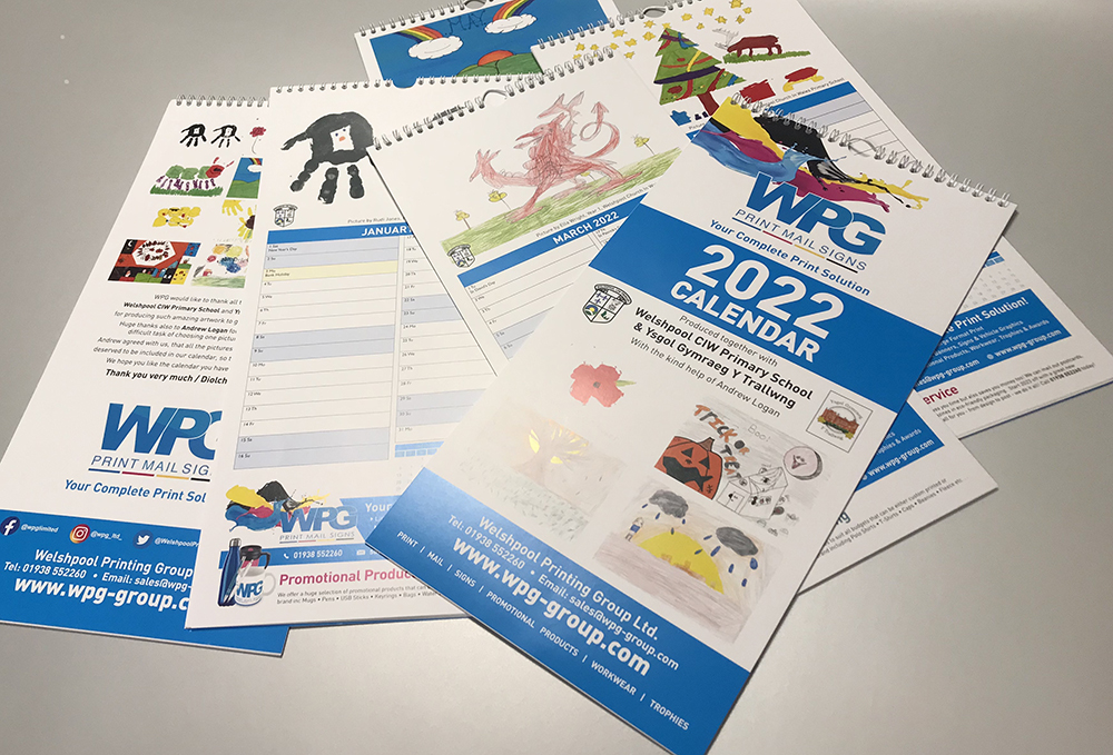 2022 Calendar Printing with Local Schools